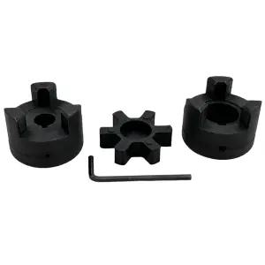 Saelno 1/2인치에서 3/4인치 L075 유연한 3피스 L-Jaw 커플링 세트 및 통나무 목재 스플리터용 고무