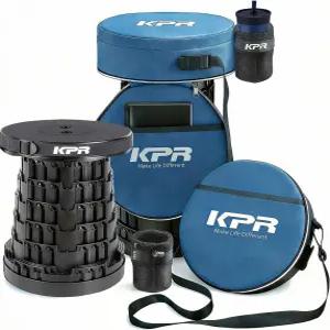 KPR 2025 업그레이드된 접이식 의자 및 3IN1 쿠션형 휴대용 가방 텔레스코픽 캠핑 조절 가능한 높이 스텝