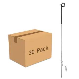 펜스마일 펜스 쇼크 41인치 시스템 돼지 꼬리 스텝인 포스트 정원 및 농장용 스테인리스 스틸 전기 펜싱에