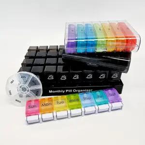 [유토피아]슈와츠코리아 휴대용 일주일 약통 고급형 약통케이스 휴대용약통 약보관함 알약케이스