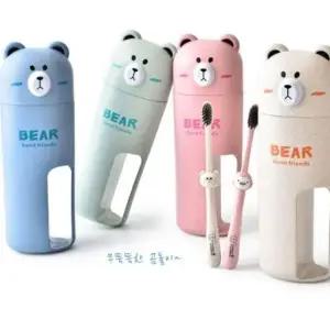 유치원 휴대용 귀여운 칫솔통 어린이집 칫솔케이스 곰돌이칫솔통