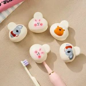 (색상 3종세트)보관 캡 3종세트 여행용 휴대용 칫솔캡 집게형 칫솔 커버