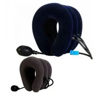 휴대용 3단 에어쿠션 목 스트레칭기 쿠션 목보호대