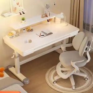 낮은책상 65cm 높이 조절 컴퓨터 사무용 리프트 하얀색 월넛 키작은