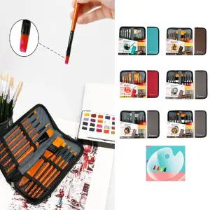키밍 수채화 유화 아크릴 붓 11종세트 펜슬 핸드페납작 페인팅 미술 용품 붓펜 워터브러쉬 동근 휴대용 평