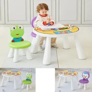 3세아기책상 뽀로로테이블 크롱의자 세트 어린이집 아기테이블 키즈카페완구 인기 유아책상세트