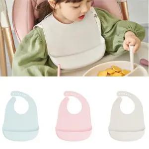 음식물받이 주머니 실리콘 이유식 턱받이 예쁜 입기편한 가벼운 아기침받이 이유식가운 인기