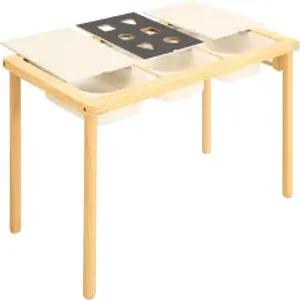 보관함 3개가 있는 용 베이소 모래 및 물 테이블 양면 보드가 나무 활동 감각 실내 실외 사용