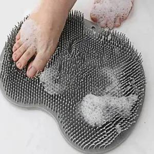 [베스트TOP100]브러쉬 마사지 풋 실리콘 그레이 발씻는매트 발세척