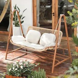 발코니 흔들 응축 (P 테라스 해먹 로프 단일상품 조립식 의자 스윙체어 스윙) 등나무 그네