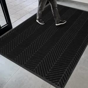 ZPAI 4 x 6 헤비 듀티 현관 매트 실내 실외 출입구 입구용 대형 미끄럼 방지 전천후 상업용 바닥