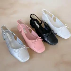 [신상오픈런]여성용 귀여운 리본 디자인 둥근코 슬링백 플랫슈즈 (33435003)