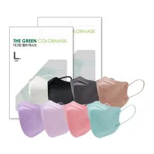 [제이커머스]더그린벨르 kf94 컬러마스크 대형 50매 마스크 KF94마스크 일회용마스크 대형마스크 국내마스