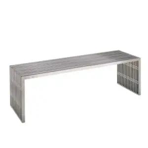 스테인레스 벤치의자 인테리어 테라스 대기 카페