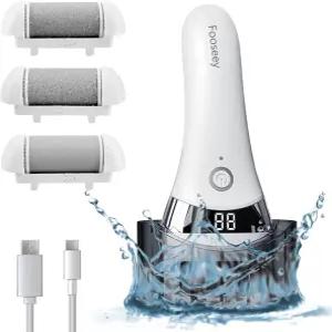 업그레이드된 전동 발 콜 제거기 3개의 헤드가 있는 휴대용 파일 관리를 위한 충전식 방수 각질 건조 및