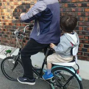 P1 자전거 뒷자리 등받이 안장 블랙