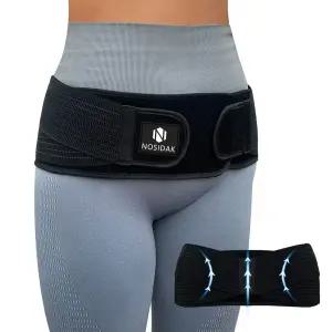 노시닥 SI 벨트 - 여성 및 남성용 천골대 관절 골반 지지 좌골 신경 보조기 를 위한 허리 요추 고관절 조절