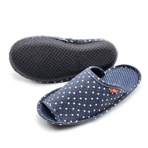 [이지커머스]도트 여름거실화 메쉬 실내슬리퍼 천실내화 룸슈즈 실내슬리퍼거실화 어린이집교사실내화 발편