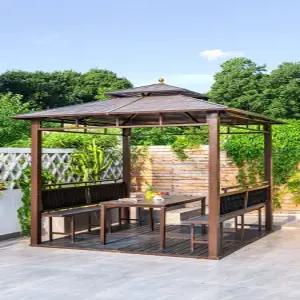 조립식정자 파고라 야외 원두막 바베큐장 펜션 마당 사각