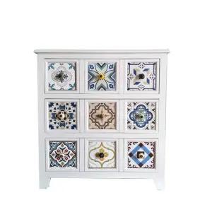 지중해 레트로 수납 수납장 장식 엔틱 원목 서랍장