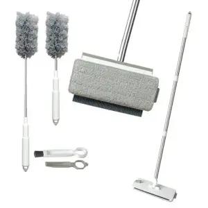 ( )삼정 올인원 멀티청소기 극세사먼지 물걸레브러쉬 틈새도구 확장봉 창문 바닥