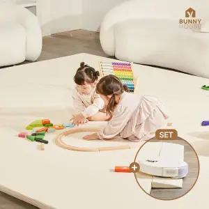 [바니하우스] 이지클린 2단 항균 빅매트 280X340X4cm+슬라이드매트 140