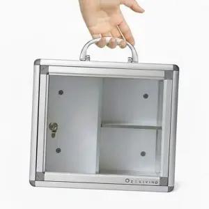 사무실 벽걸이 구급함 가정용 알루미늄 구급함 상비약 학교 캠핑