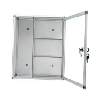 알루미늄 벽걸이 구급함 휴대용 대형 구급함 가정용 상비약 잠금