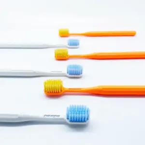 미소미 강모 칫솔 탄성모 와이드 헤드 칫솔 2개(오렌지)