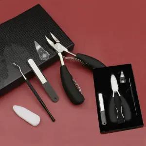 [이지커머스]네일케어 손발톱관리 용품 니퍼 큐렛 파일등 4종 세트 네일관리 네일니퍼 발톱니퍼 풋파일 발