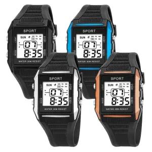 전자 패션 디지털 사각 손목 스퀘어 여자 시계 남자