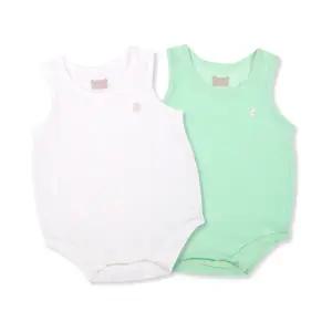 [롯데백화점]오가닉맘 화이트그린도트런닝바디수트세트-MJSLQS14