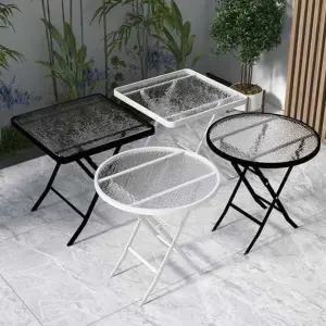 술집 접이식 야외 작은 탁자 블 레스토랑 세트 마당