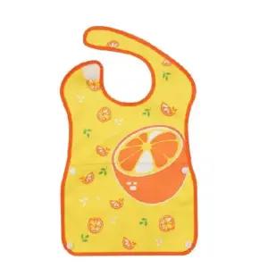 포크 턱받이 접시 이유식 오렌지 오가닉 아이 식판 시간 쉬운 세탁 [f5DF462]