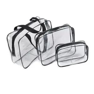 여행용 투명 PVC 비치 파우치 3종세트 다용도파우치 axt6+5TFA