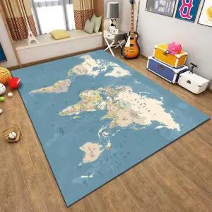 놀이방매트 바닥매트 러그 층간소음 세계지도 카페트