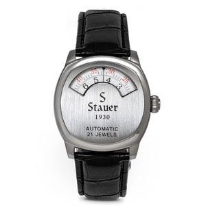 STAUER 1930 DASHTRONIC 시계 - COTSWOLD 및 가죽 정품 스틸 무브먼트 밴드, 스테인리스 3ATM 포함 케이스 방수 남성용 자동