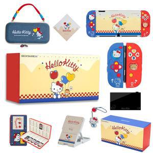 스위치 OLED용 Kuitmor 액세서리 번들: 휴대용 케이스, 보호 게임 카드 화면 보호대, 플레이스탠드, 엄지 그립 캡 등 (11 in 1)