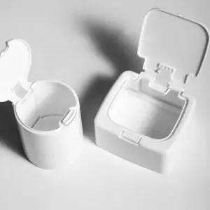 원터치 면봉 수납 케이스 면봉통 보관함 화장솜통 화장대 정리 화장품 정리함 요지통 네일