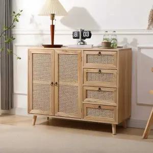 원목 라탄 서랍장 다용도 침실 가구 빈티지 거실 카페