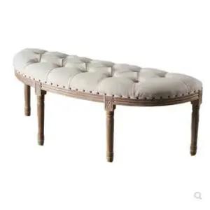 원목 식탁의자 2인 3인 패브릭 벤치형 의자 빈티지