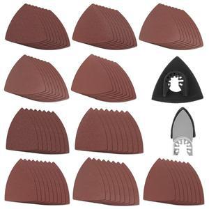 82Pcs 샌드 패드 모듬 세트 60/80/120/180/240 그릿 샌딩 샌드페이퍼 Fein Bosch Dremel Makita 용 멀티 도