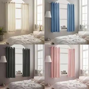 [하프클럽/셀러허브]아일렛형 고밀도 3중직 프리미엄 작은창 암막커튼 135x170cm 1장