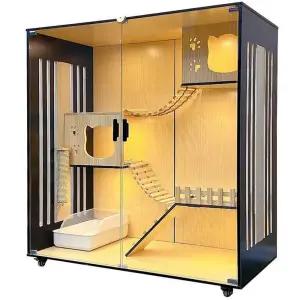 대형 고양이집 원목 고양이 집 침대 놀이터 하우스