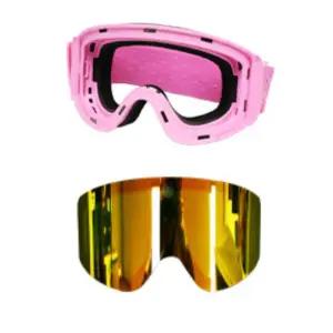 이치언리븐 여성 스키 핑크 고글 자석 오렌지 렌즈 BNA
