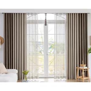 지나송 암막 커튼 거실 봉 보노 시크릿 특대형 브라운 BNA