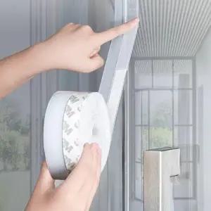 ( )외풍 차단 문풍지 현관문틈막이 창문 바람막이 25mm 틈새막이 창문틈 투명 벌레