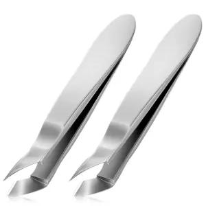 2개의 미니 큐티클 커터 매니큐어 및 페디큐어 프로페셔널용 전문 니퍼 페디큐어용 정밀한 뾰족한 팁 손톱