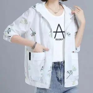 여성용 플라워 후드 바람막이 집업 봄 가을 아우터 재킷 여성 여자봄 간절기 옷 가을 봄 바람막이 자켓