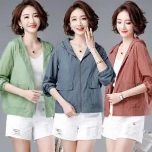 바람막이 여성 여름 크롭 봄 초경량 집업 가을 크롭 여성 자켓 봄 바람막이